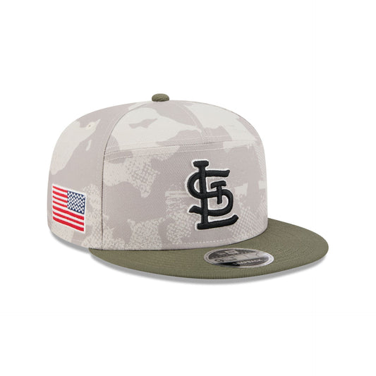 St. Louis Cardinals Armed Forces Day 2025 9FIFTY Split Panel Snapback Hat