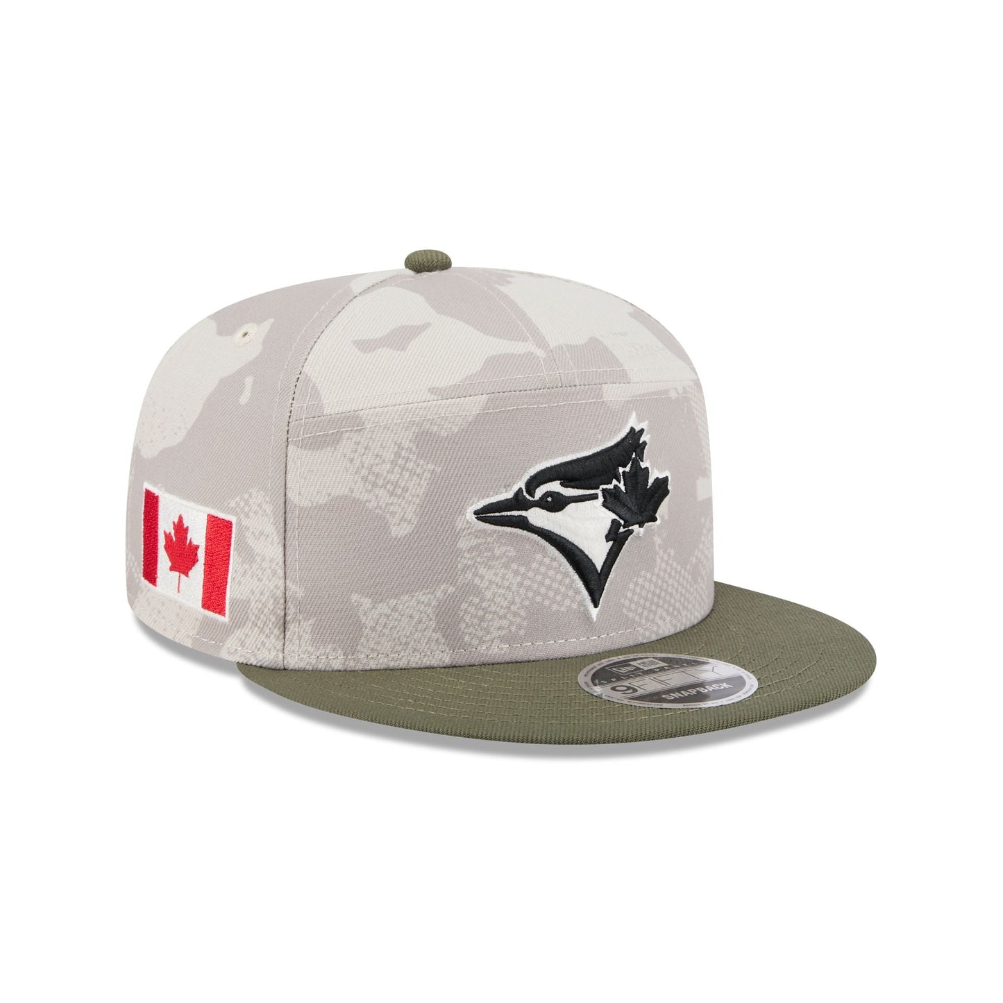 Toronto Blue Jays Armed Forces Day 2025 9FIFTY Split Panel Snapback Hat