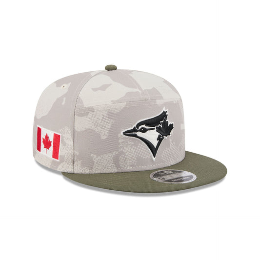 Toronto Blue Jays Armed Forces Day 2025 9FIFTY Split Panel Snapback Hat