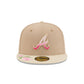 Atlanta Braves Hand Stitched Floral 59FIFTY Fitted Hat