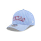 Texas Rangers Pinstripe Linen 9FORTY M-Crown A-Frame Snapback Hat