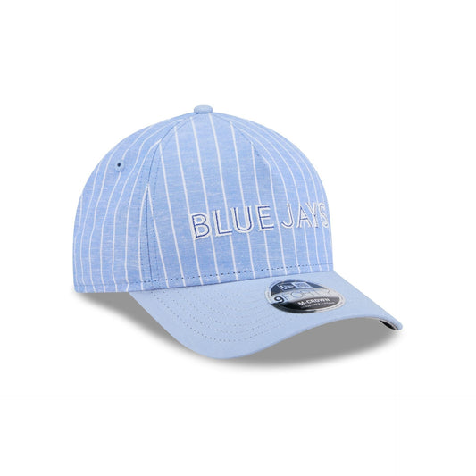 Toronto Blue Jays Pinstripe Linen 9FORTY M-Crown A-Frame Snapback Hat