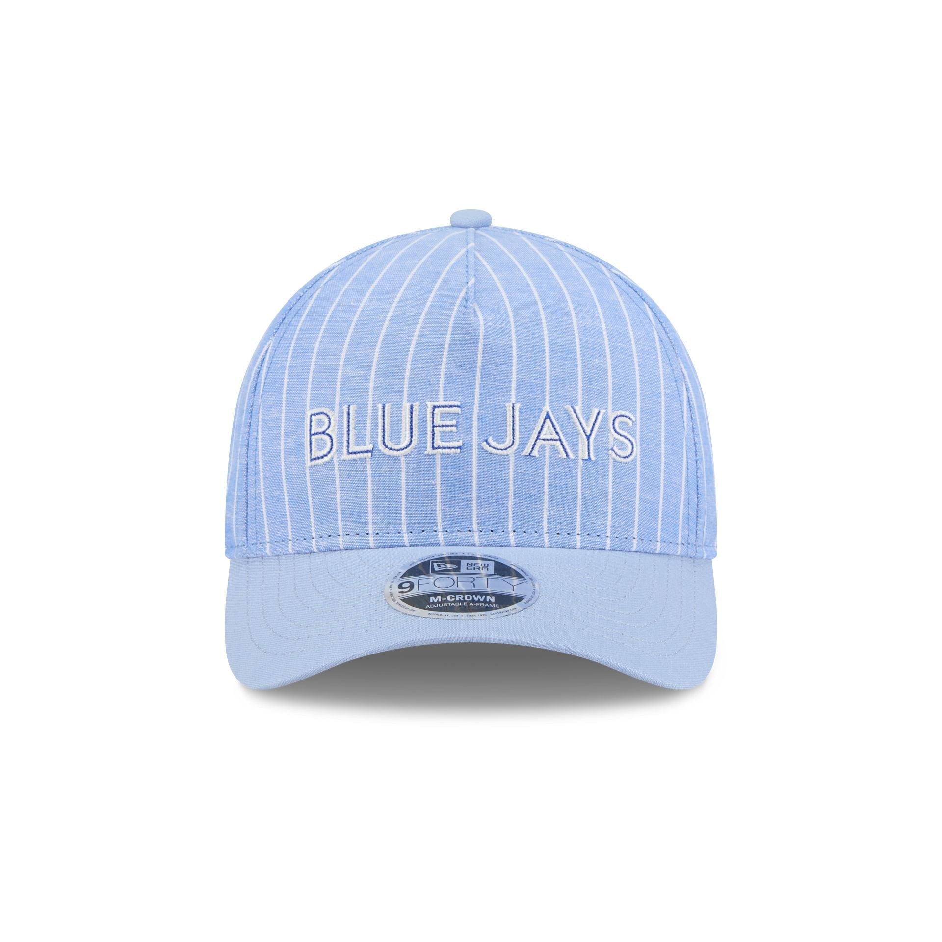 Toronto Blue Jays Pinstripe Linen 9FORTY M-Crown A-Frame Snapback Hat