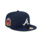 Team Linen Atlanta Braves 59FIFTY Fitted Hat