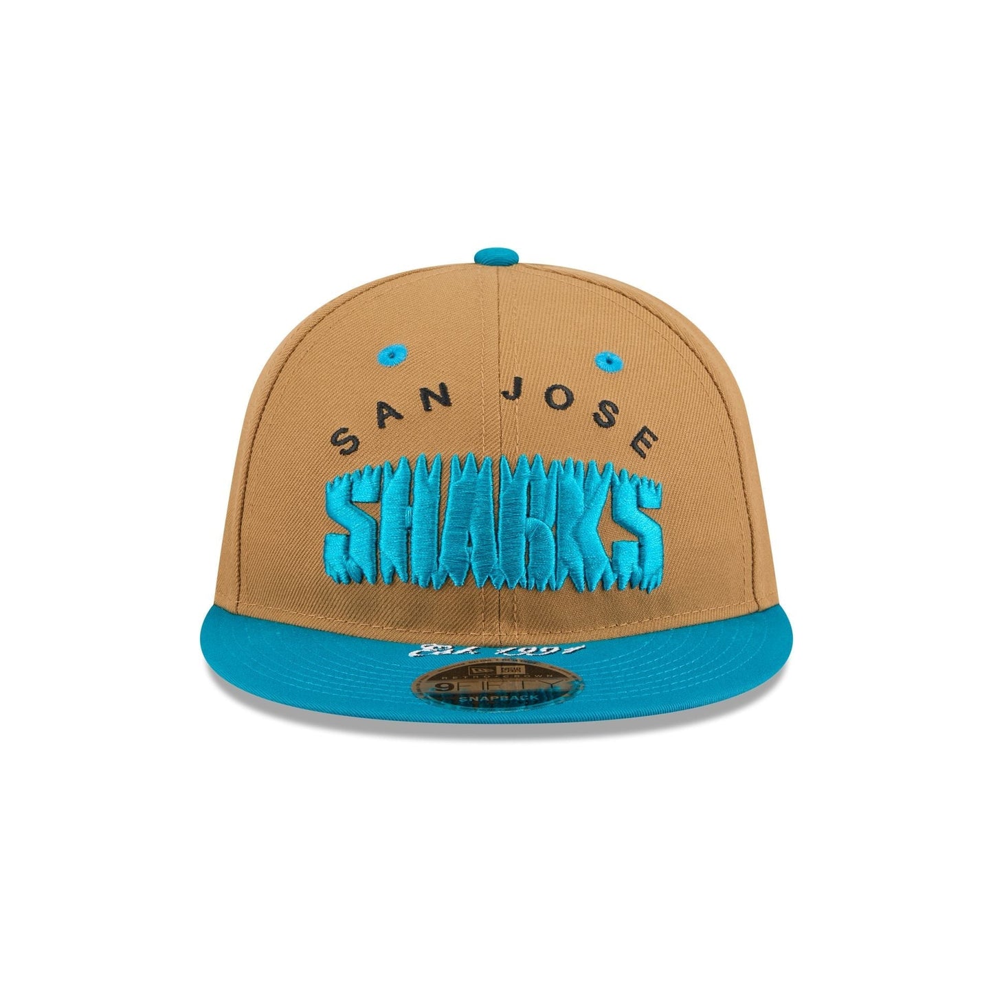 San Jose Sharks Wheat Retro Crown 9FIFTY Snapback Hat