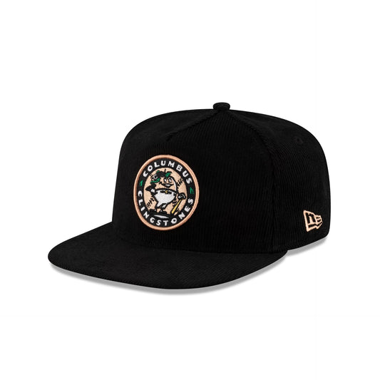 Columbus Clingstones Black Corduroy Golfer Hat