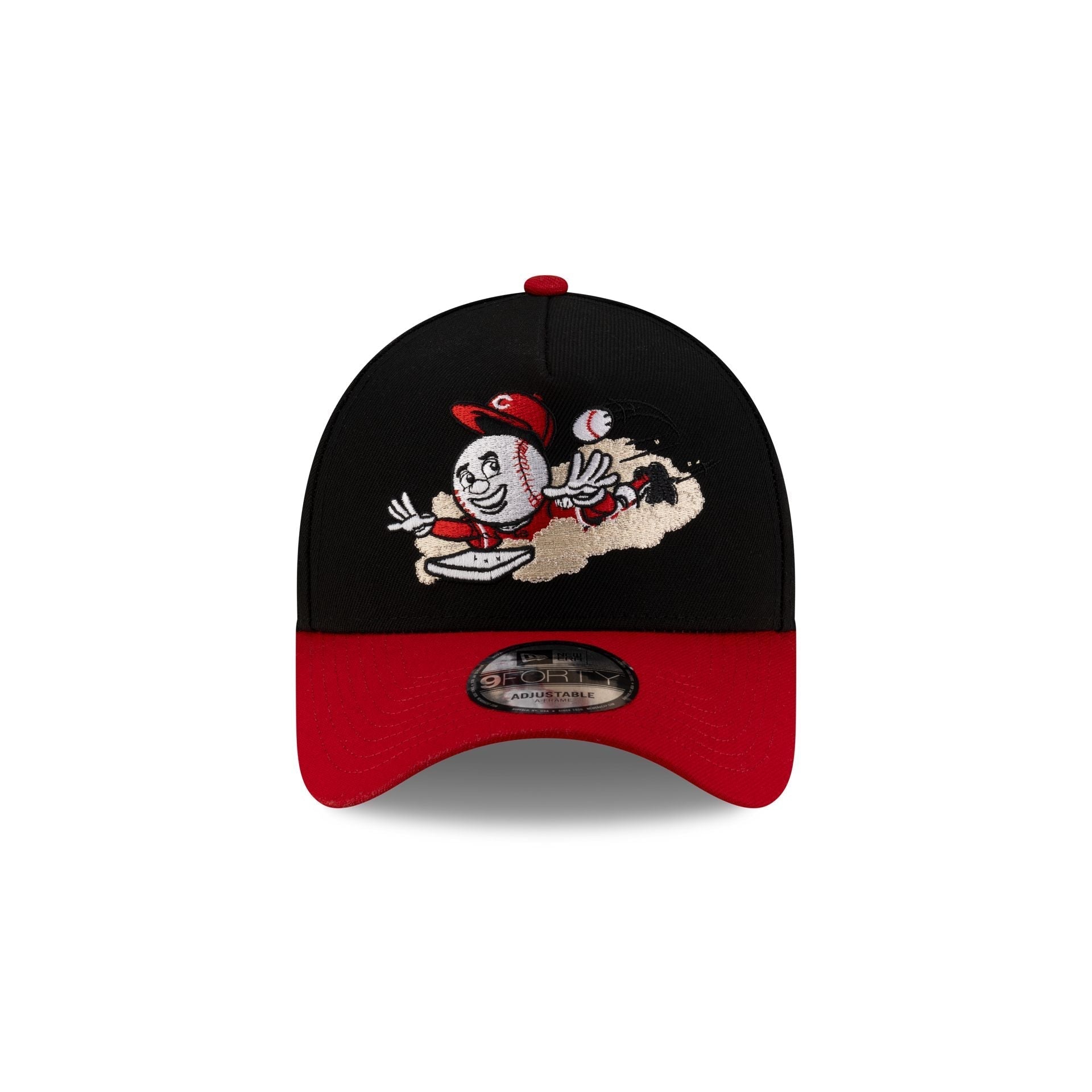 Cincinnati Reds Mascot Black 9FORTY A-Frame Snapback Hat