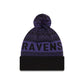 Baltimore Ravens Wintry Kids Pom Knit
